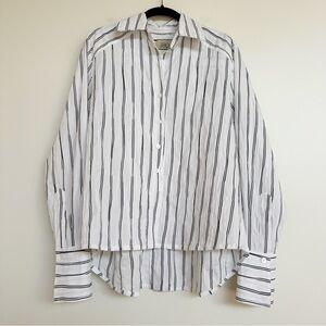 JBQ Just Be Queen Striped Button Down Shirt
